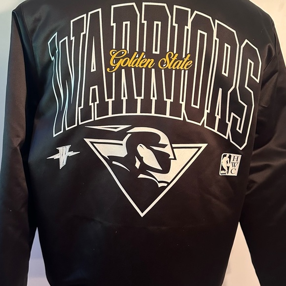 NEW Mitchell & Ness x SUGA Agust D BTS NBA Golden State Warriors Black Jacket